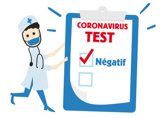 Coronavirus : test négatif