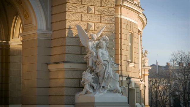 Sculptural comedy group, Birds by Aristophanes. Time lapse. Odessa Opera and Ballet Theater 