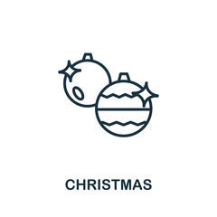 Christmas icon from hollidays collection. Simple line Christmas icon for templates, web design and infographics