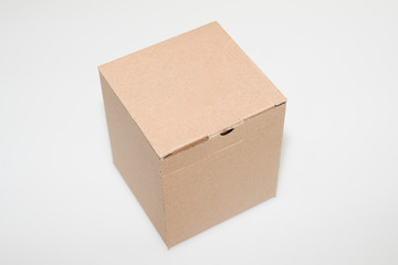 brown boxes recycle isolated closed box packaging