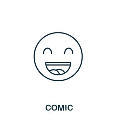Comic icon from hobbies collection. Simple line element Comic symbol for templates, web design and infographics