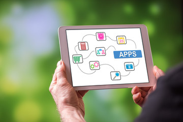 Apps concept on a tablet