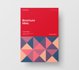 Amazing business presentation vector A4 vertical orientation front page mock up. Modern corporate report cover abstract geometric illustration design layout. Company identity brochure template.