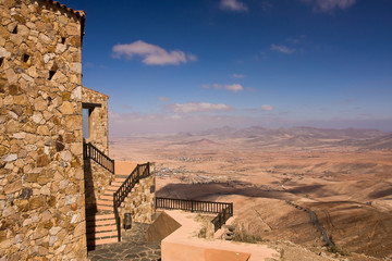 View of the Valle de Santa Ines from the Mirador de Morro Velosa, Betancuria, Fuerteventura, Canary...