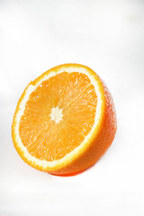slice of orange isolated on white background