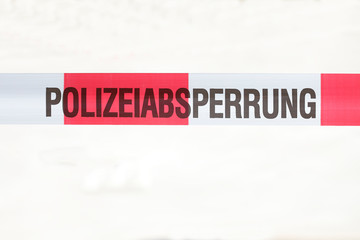 Polizeiabsperrung, Absperrband, Deutschland, Europa