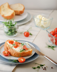 cheese and tomato sandwich