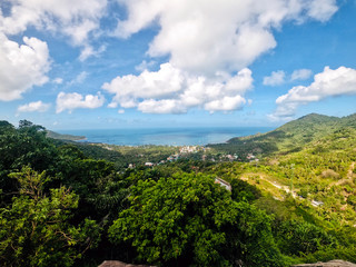 Ko Tao Sairee Beach overview from a mountain in Thailand - Landscape Photography