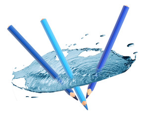 Pencil Draws Water