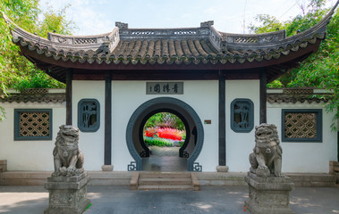 Architectural Scenery of Ancient Gion Garden in Shanghai, China