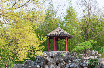 Architectural Scenery of Ancient Gion Garden in Shanghai, China