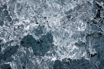 Iceland. Close-up of the stucture of an iceberg
