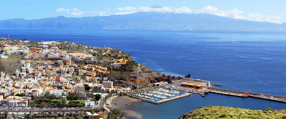 Insel La Gomera, San Sebastian, Hauptstadt, Kanaren, Spanien, Europa, Panorama