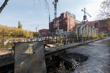 Abandoned construction site of block 5 and 6 of the Chernobyl nuclear power plant