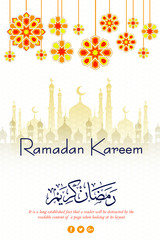 Fototapeta premium Ramadan Kareem Islamic Poster Design
