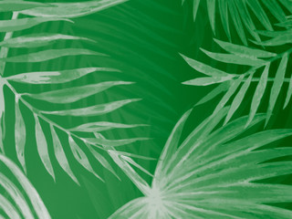 Beautiful abstract color white and green leaves marble on white background, black white granite tiles floor on green background love white leaves banners graphics, art mosaic decoration, green flowers