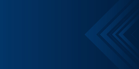 Obraz premium Minimal geometric arrow blue background. Dynamic blue shapes composition with orange lines. Abstract background modern hipster futuristic graphic. Vector abstract background texture design