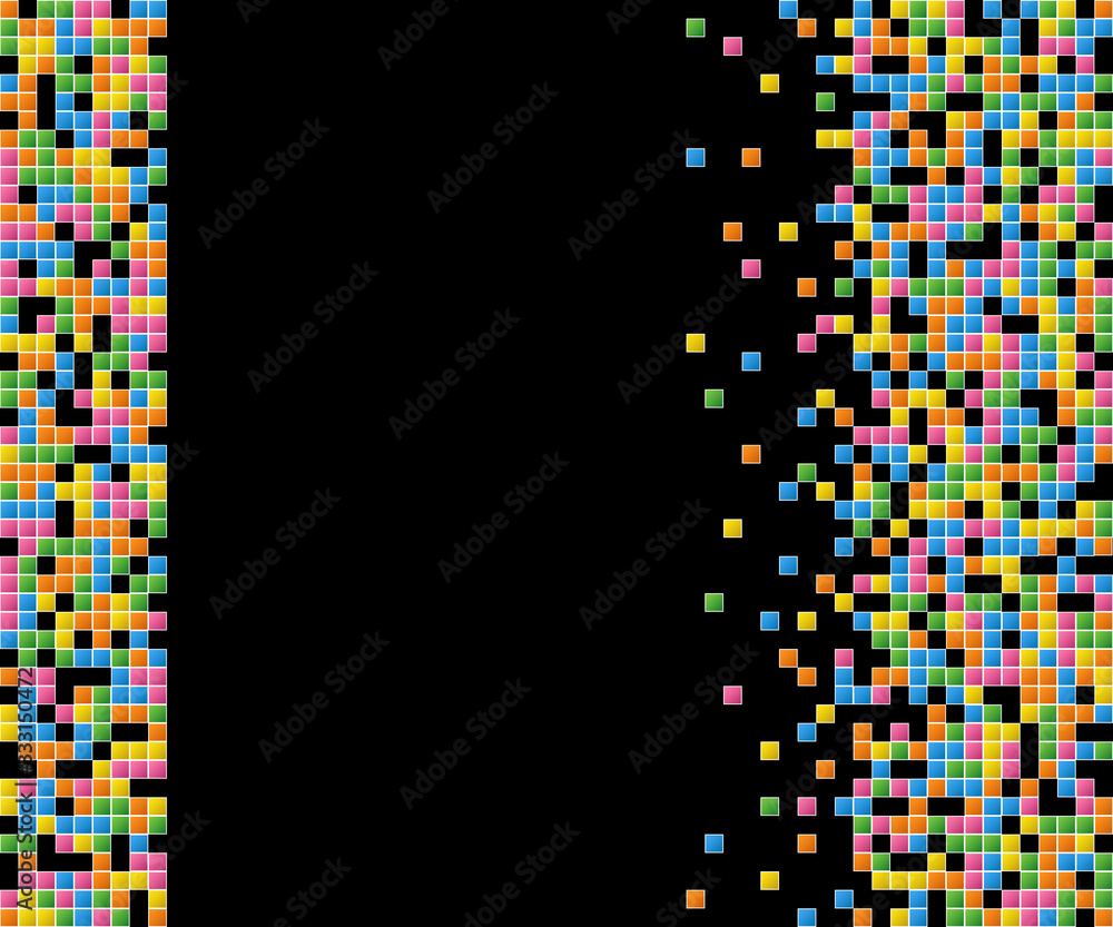 Fototapete bright digital background with colorful pixels equalizer. modern geometric style. texture and elemen
