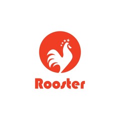 Obraz premium Rooster Logo Vector Food and Creative