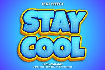 Editable cartoon text effect 