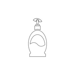 Antibacterial hand sanitizer, disinfection  icon in flat design isolated