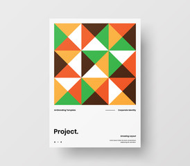 Amazing business presentation vector A4 vertical orientation front page mock up. Modern corporate report cover abstract geometric illustration design layout. Company identity brochure template.