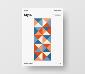 Amazing business presentation vector A4 vertical orientation front page mock up. Modern corporate report cover abstract geometric illustration design layout. Company identity brochure template.