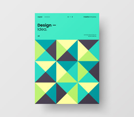 Amazing business presentation vector A4 vertical orientation front page mock up. Modern corporate report cover abstract geometric illustration design layout. Company identity brochure template.