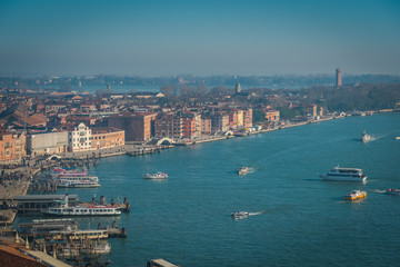Obraz premium WENECJA, WENECJA / WŁOCHY - 26 grudnia 2019: Widok Wenecji z góry