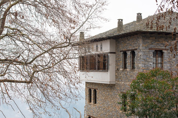 Typical  architecture (of homes made out of Stone ) Pelion mountain area. Stone was used as an elementary material in buildings on mountain.Greece