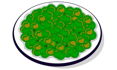 Namkeen Matar,peas Farsan, Chivda indian snacks Vector