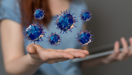 Corona Virus Healthcare Concept. Coronavirus protection Pandemic Sars Fever.