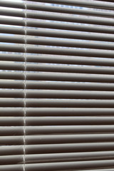 Jalousie. Black and white stripes. Shadow, light