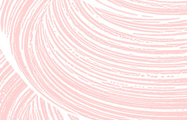 Grunge texture. Distress pink rough trace. Fine ba