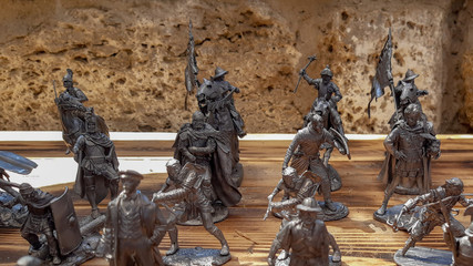 Obraz premium military soldiers spilled from iron collection, military soldiers spilled from iron collection