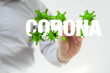 Corona Virus - Microbiology And Virology Concept - 3d Rendering.