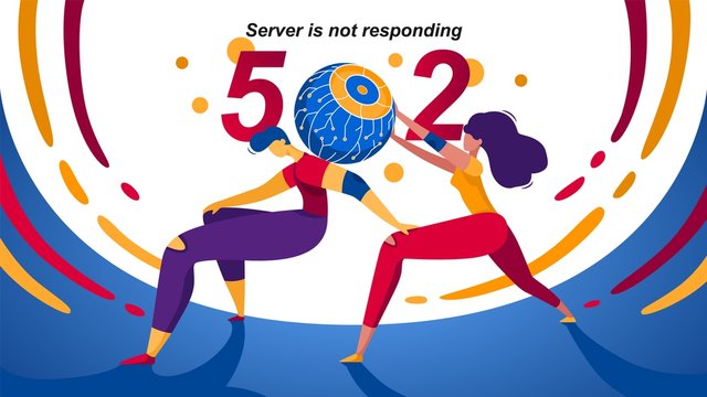 Error 502 Vector Illustration