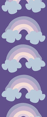 vertical border with colorful rainbows