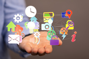 Cloud storage and Computing concept.