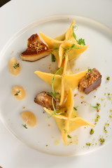 Fine Dining Ravioli with Foie Gras