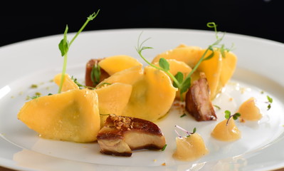 Fine Dining Ravioli with Foie Gras