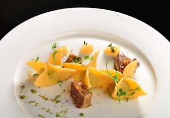 Fine Dining Ravioli with Foie Gras