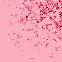 Naklejka premium Network Mesh Procedural Art background illustration