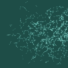 Network Mesh Procedural Art background illustration