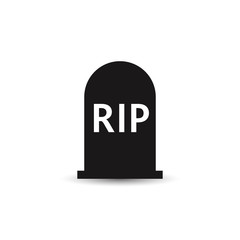 Rip grave vector icon.
