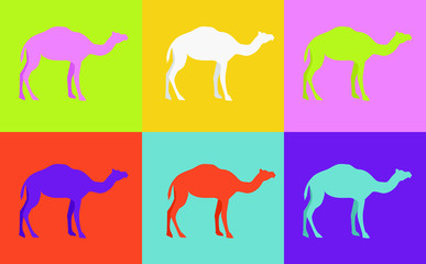 camel icon vector. camel sign on pop art background. camel icon for web and app