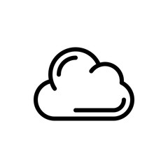 Cloud Vector Colour With Line Icon Illustration