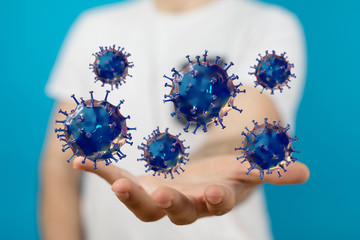 Corona Virus Healthcare Concept. Coronavirus protection Pandemic Sars Fever.