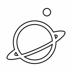 planet space object line icon