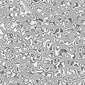 Seamless Screentone Of Psychedelic Mesh, Wavy Weave, Black And White Moire Pattern